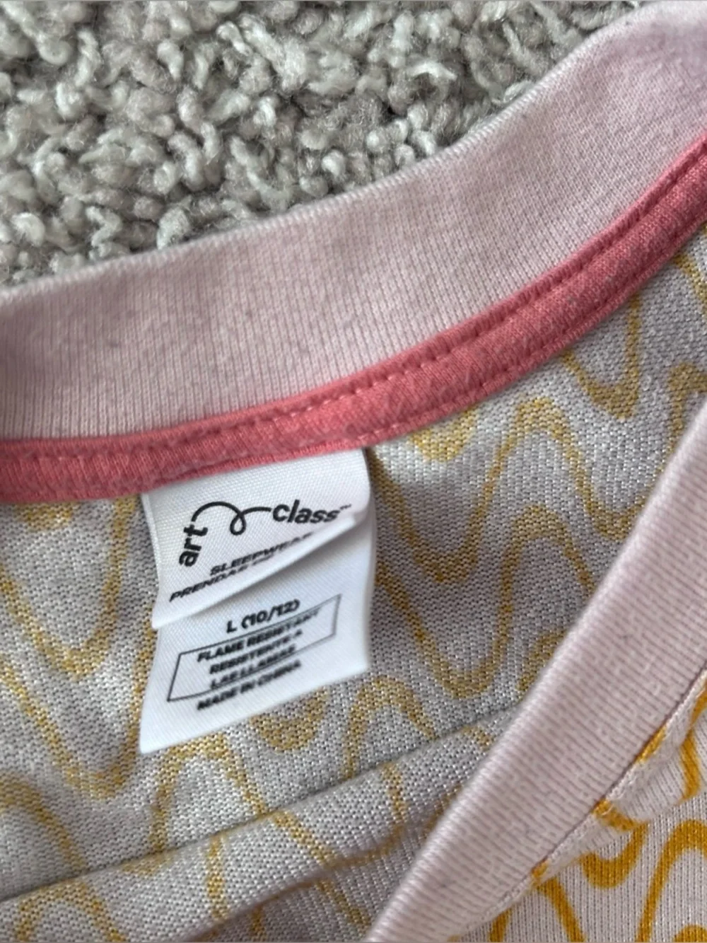 (2) Girls' size 10 Nightgowns - art class s/s & Wondershop plaid l/s